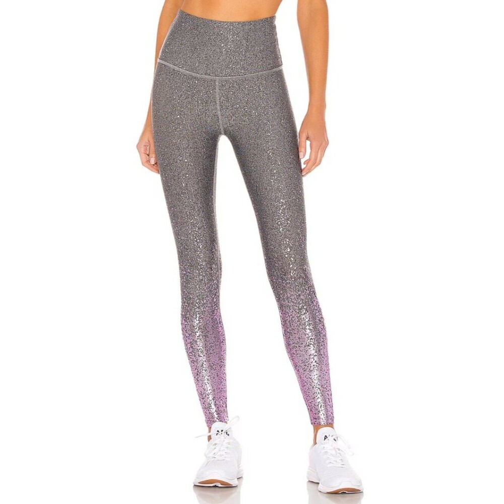 NWT $110 Beyond Yoga Alloy Ombre High Waisted Midi Legging, Grey Mauve, Sz XS